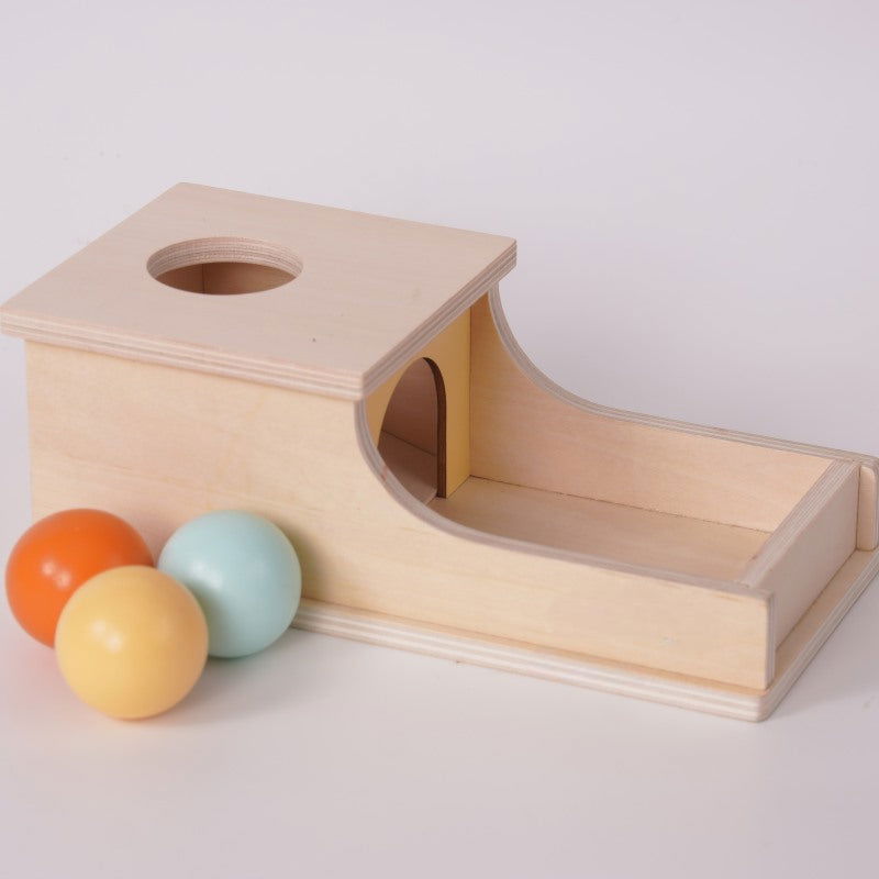Montessori Wooden Ball Drop Box, Wooden Montessori Toys KL13 - Kindlytoys