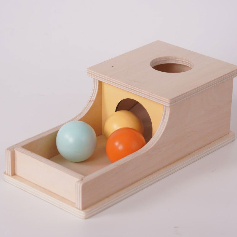 Montessori Wooden Ball Drop Box, Wooden Montessori Toys KL13 - Kindlytoys