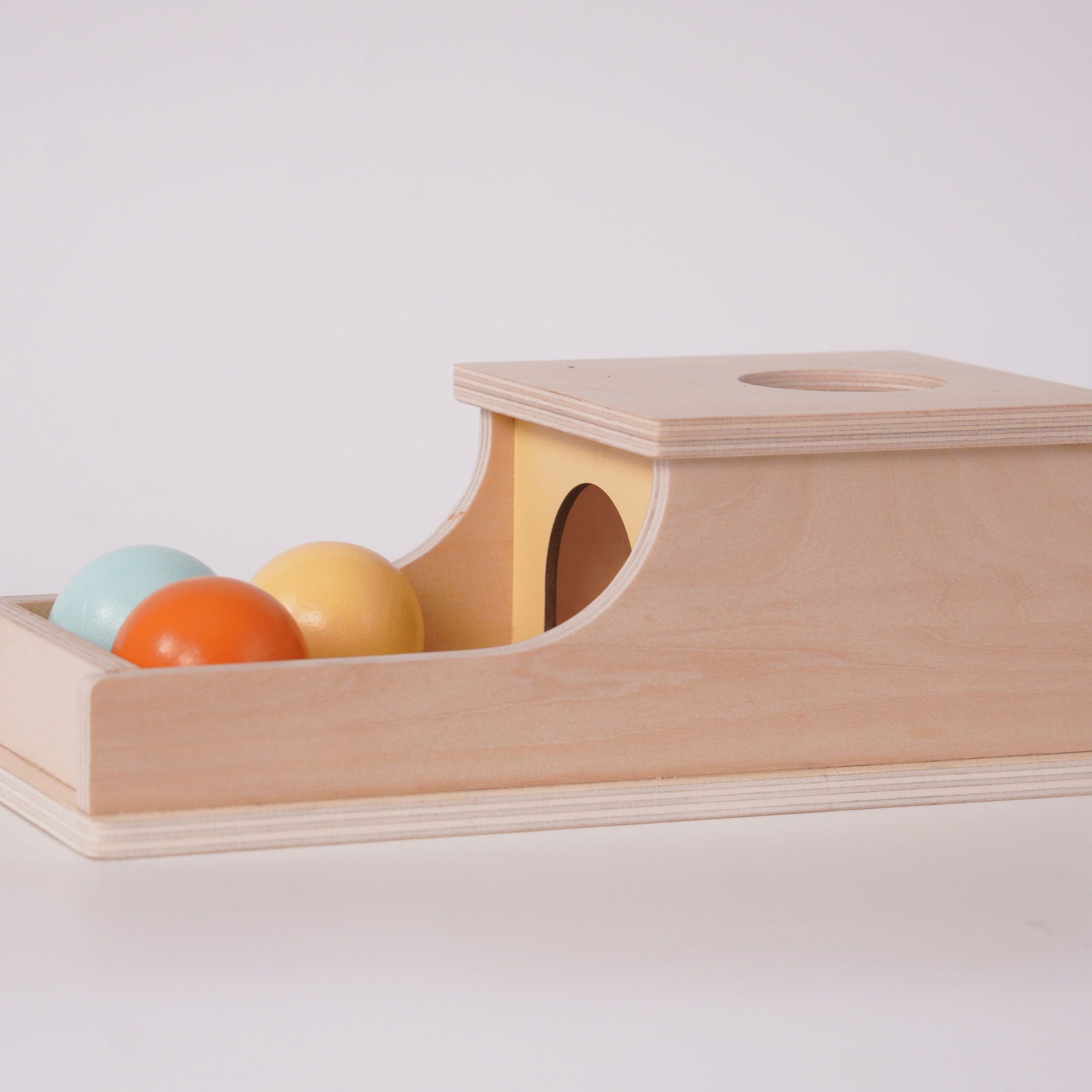 Montessori Wooden Ball Drop Box, Wooden Montessori Toys KL13 - Kindlytoys