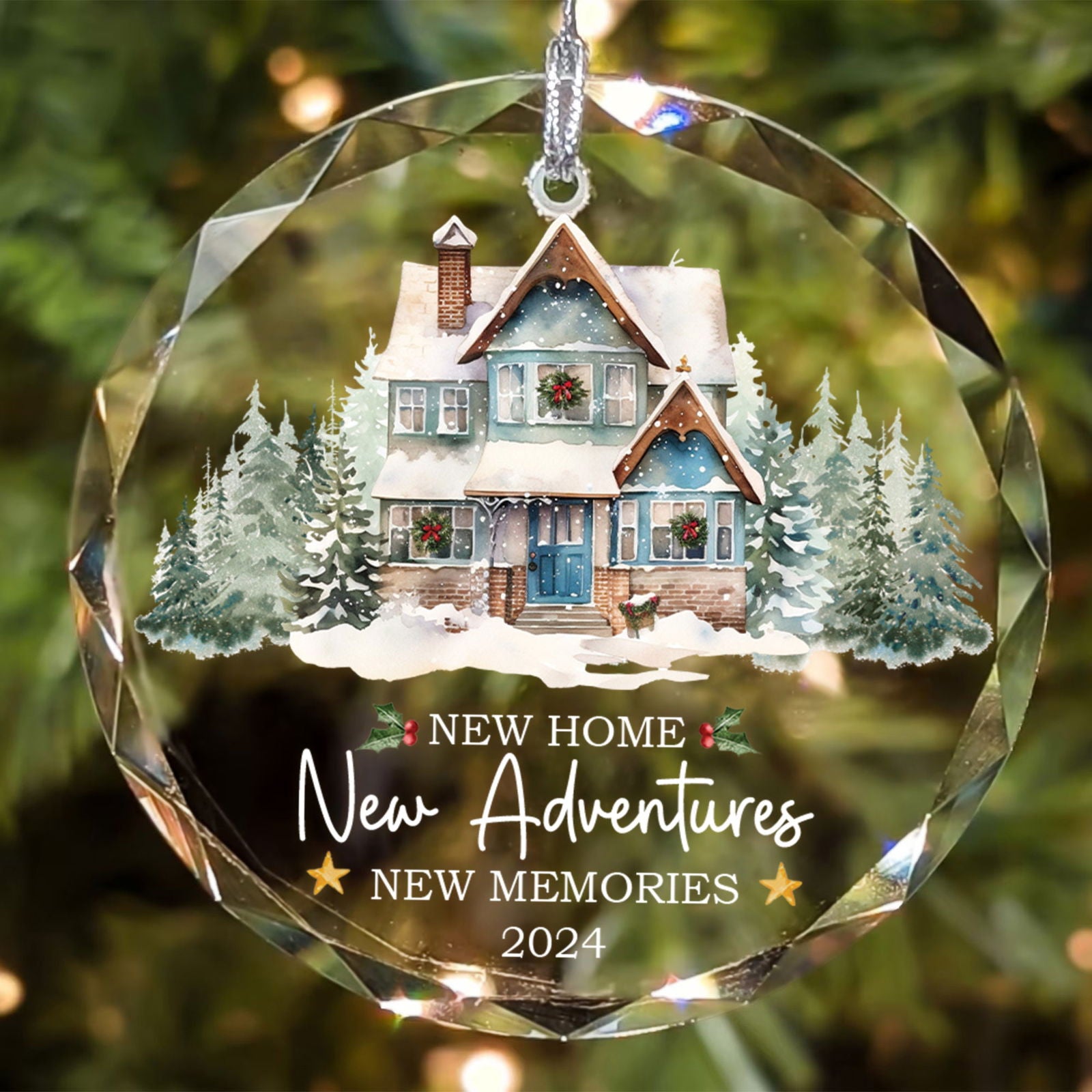 New Home New Adventures New Memories 2024, Christmas Ornament, New House Keepsake Gift, Homeowner Gift Ideas, Housewarming Gift, Christmas Tree Hanging Decoration GX06-9 - Kindlytoys