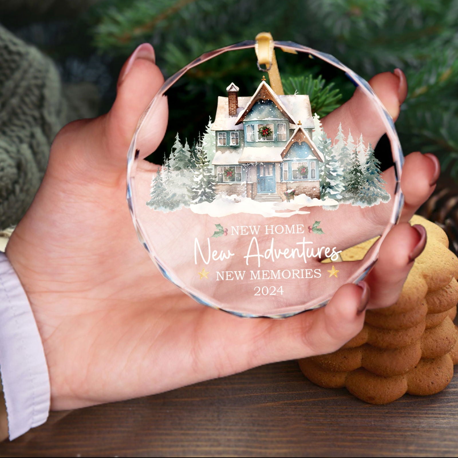 New Home New Adventures New Memories 2024, Christmas Ornament, New House Keepsake Gift, Homeowner Gift Ideas, Housewarming Gift, Christmas Tree Hanging Decoration GX06-9 - Kindlytoys