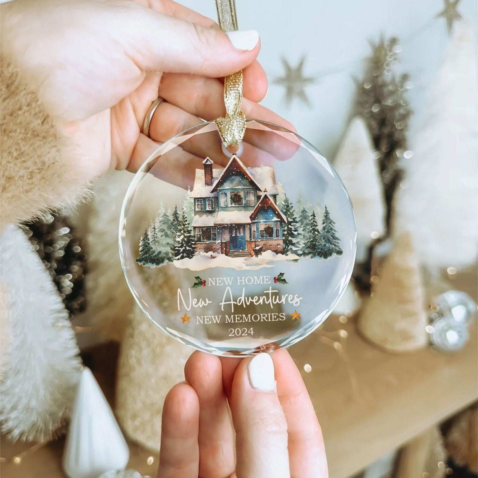 New Home New Adventures New Memories 2024, Christmas Ornament, New House Keepsake Gift, Homeowner Gift Ideas, Housewarming Gift, Christmas Tree Hanging Decoration GX06-9 - Kindlytoys