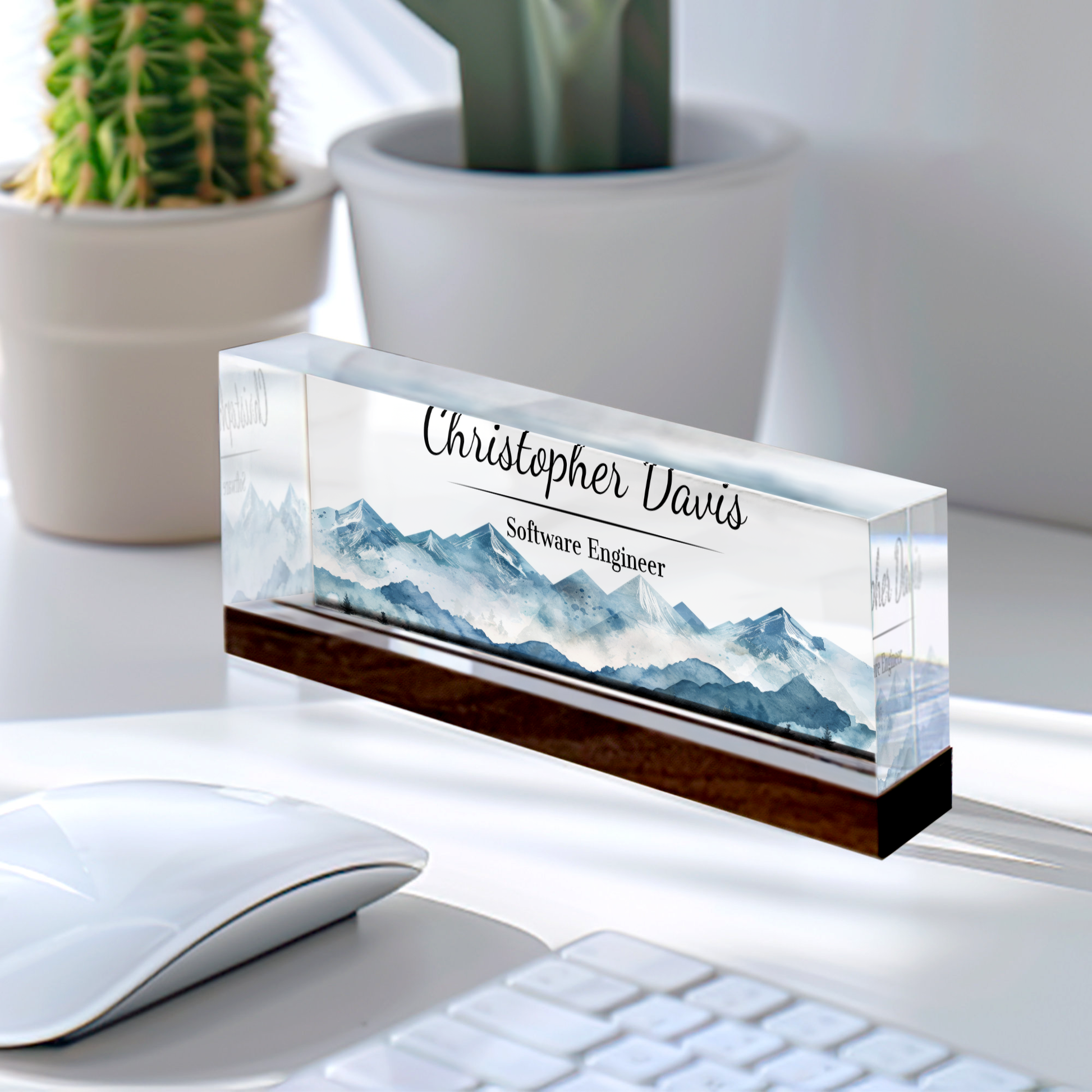 Personalized Acrylic Desk Name Plate