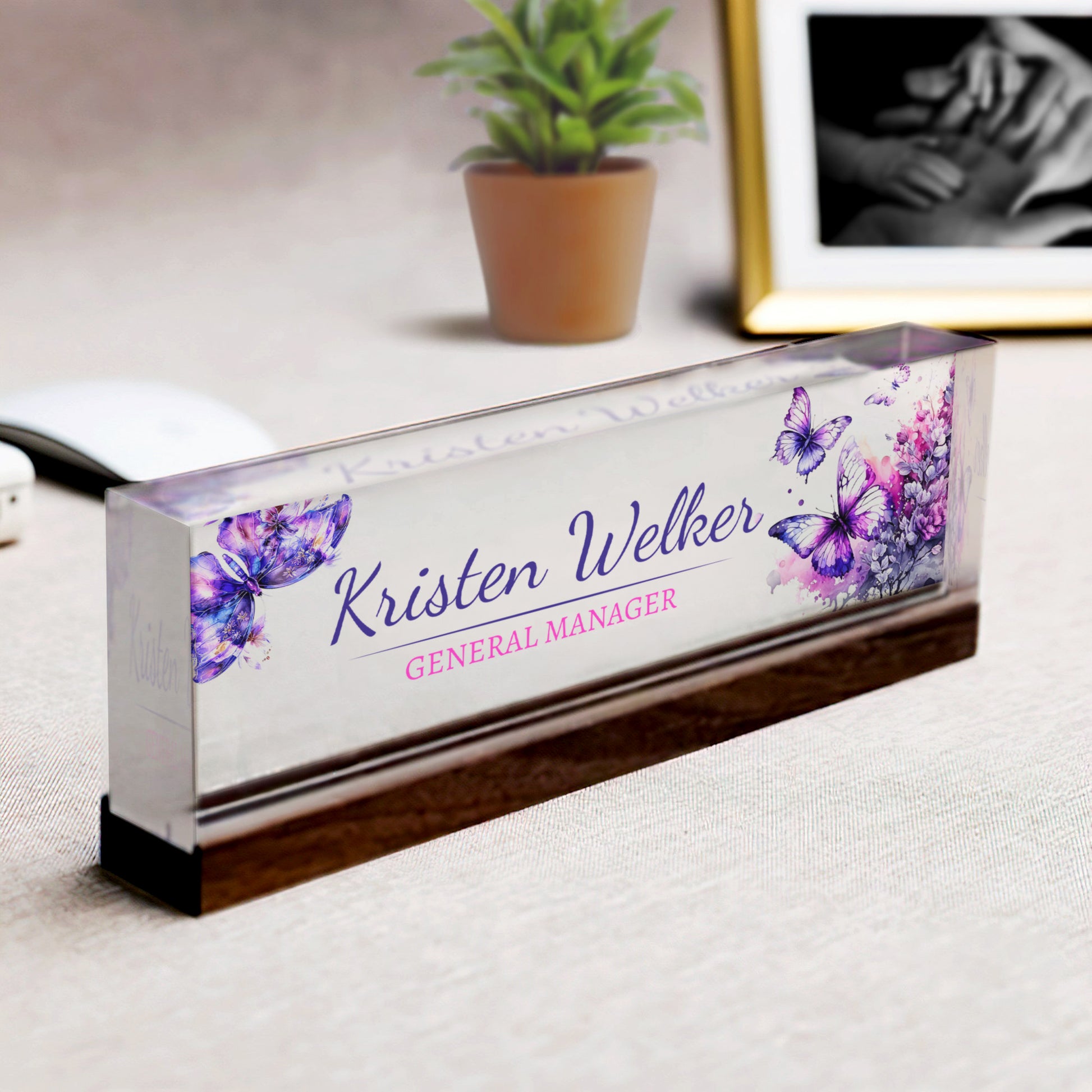 Personalized Acrylic Desk Name Plate