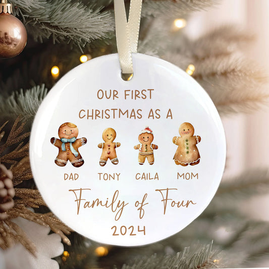 Personalized Ceramic Family Ornament, Family Christmas CX02-21