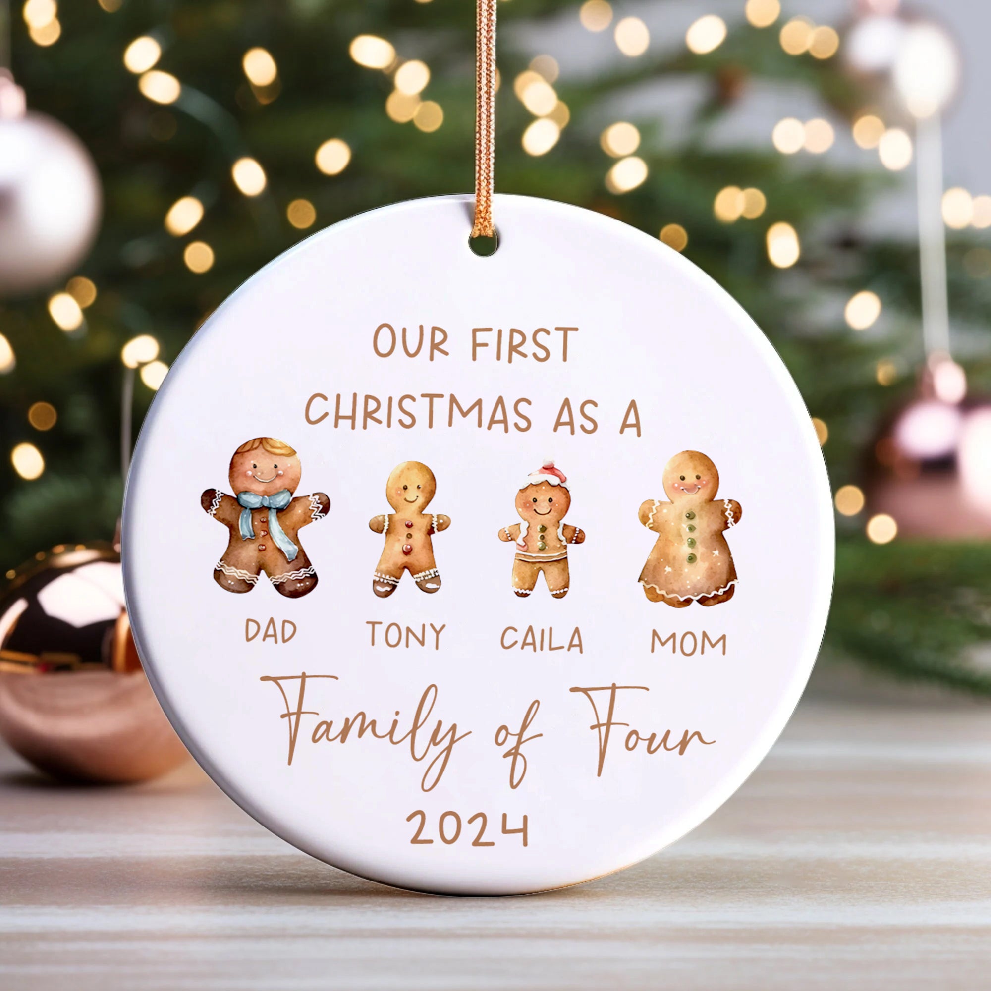 Personalized Ceramic Family Ornament