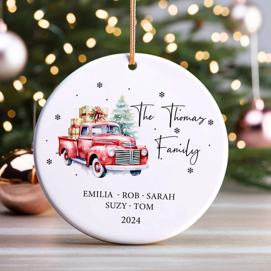 Personalized Family Christmas Ornament, Family Ceramic Ornament CX02-50