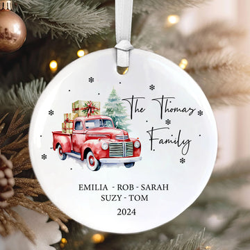 Personalized Family Christmas Ornament, Family Ceramic Ornament CX02-50