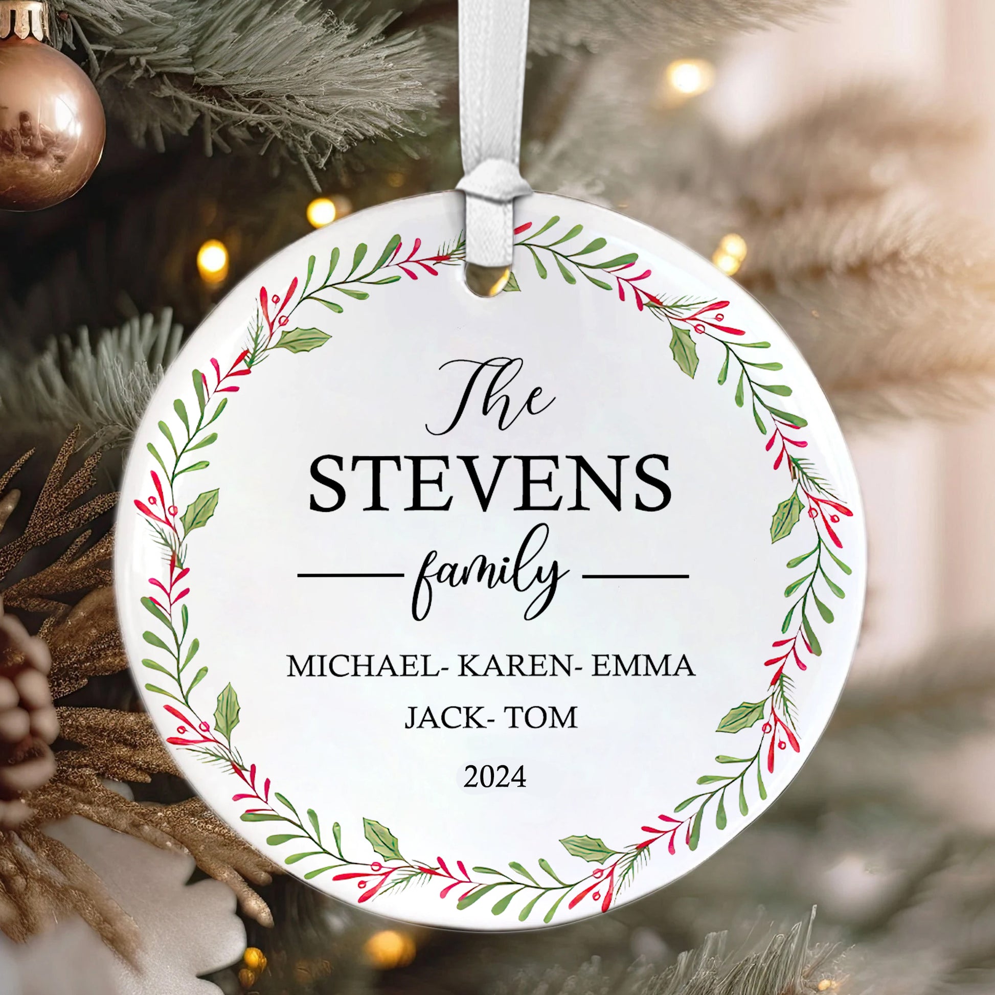 Personalized Family Christmas Ornament