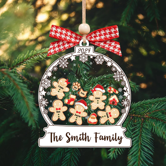 Personalized Family Christmas Ornaments, Family Christmas Shaker Ornaments CF208