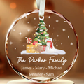 Personalized Family Chritsmas Glass Ornaments