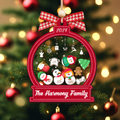 Personalized Snowman Family Christmas Ornament 2024