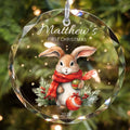 Personalized Baby's First Christmas Glass Ornament, Personalized Woodland Creatures GX02-23 - Kindlytoys