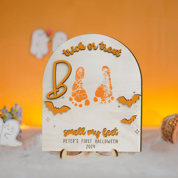 Personalized Baby's First Halloween Keepsake DIY Footprint Art FT23 - Kindlytoys