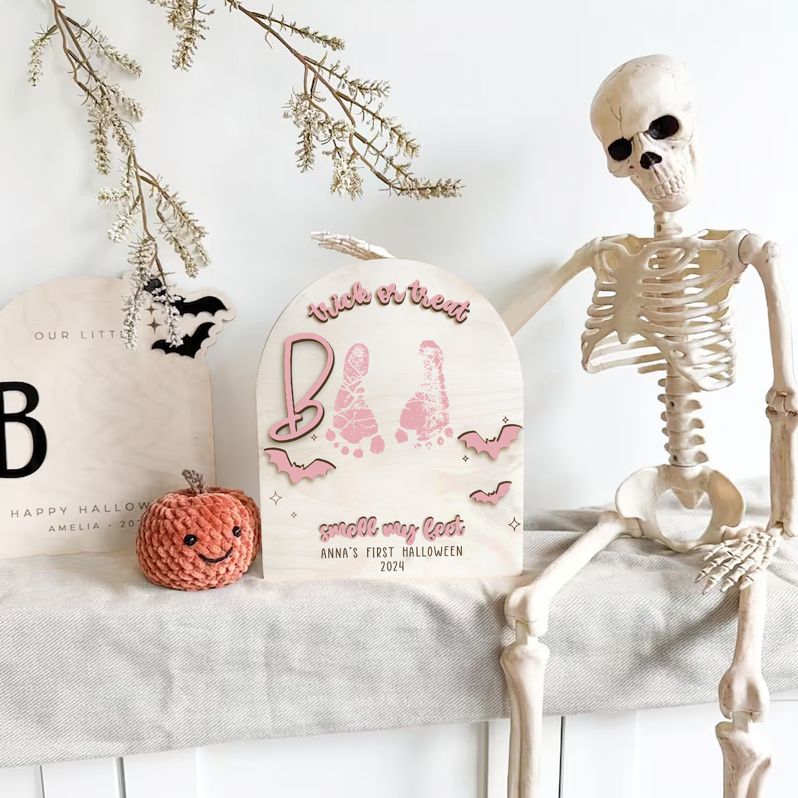 Personalized Baby's First Halloween Keepsake DIY Footprint Art FT23 - Kindlytoys