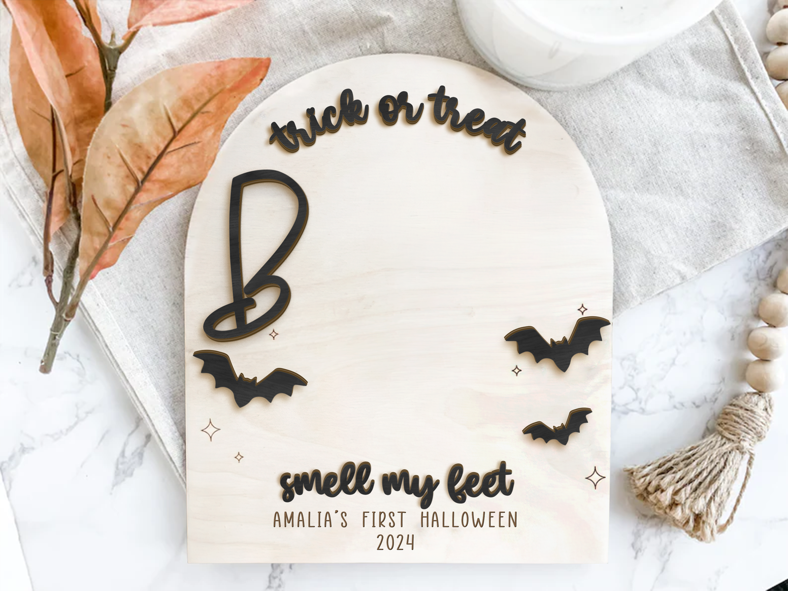 Personalized Baby's First Halloween Keepsake DIY Footprint Art FT23 - Kindlytoys