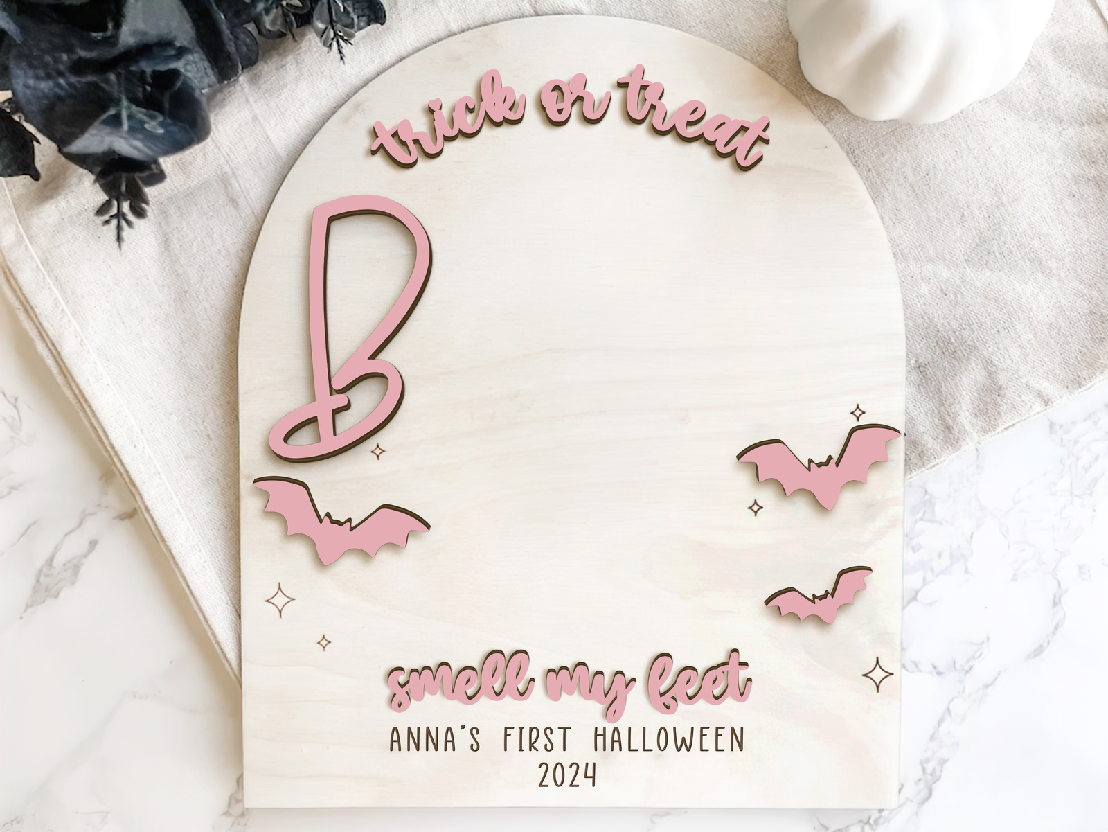 Personalized Baby's First Halloween Keepsake DIY Footprint Art FT23 - Kindlytoys