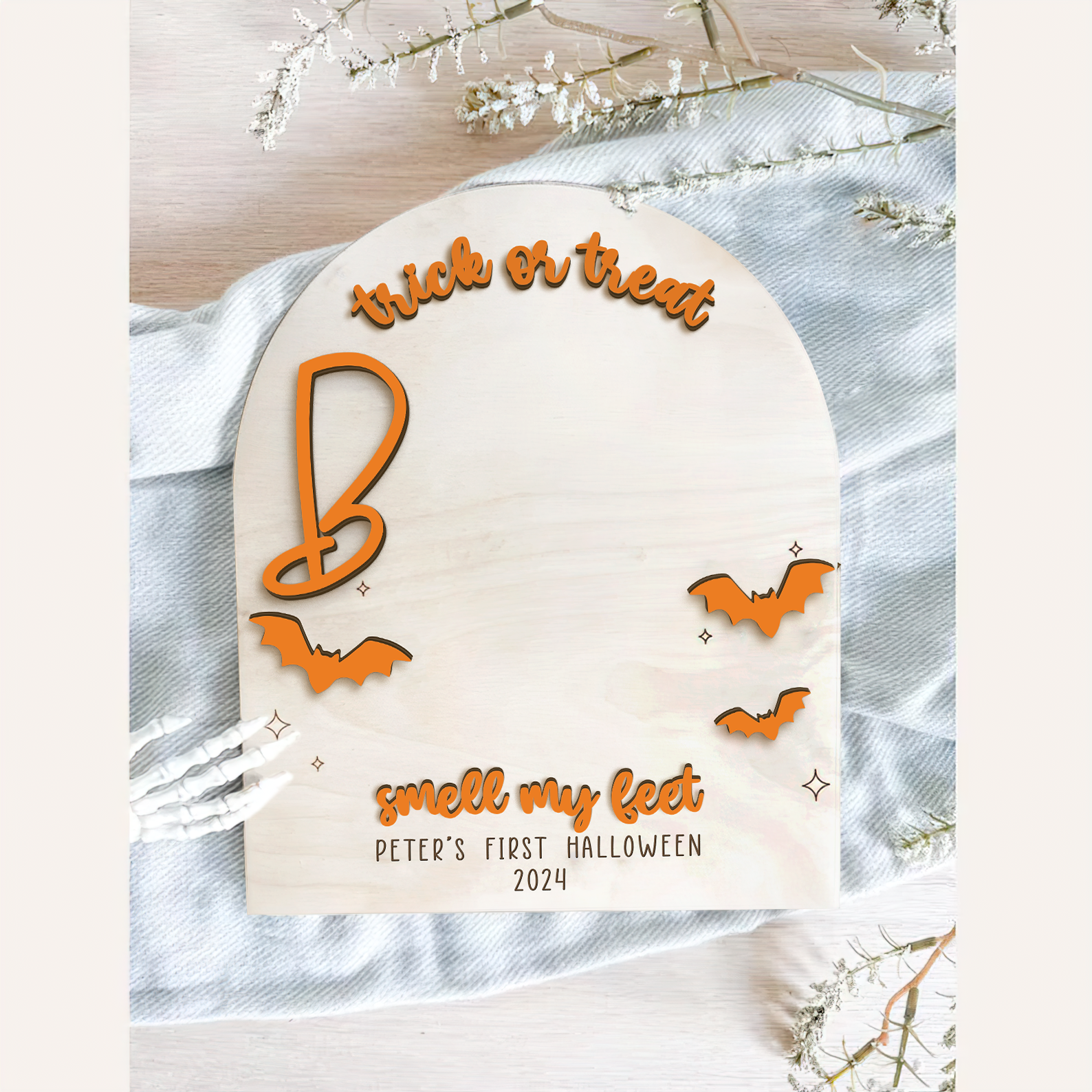 Personalized Baby's First Halloween Keepsake DIY Footprint Art FT23 - Kindlytoys