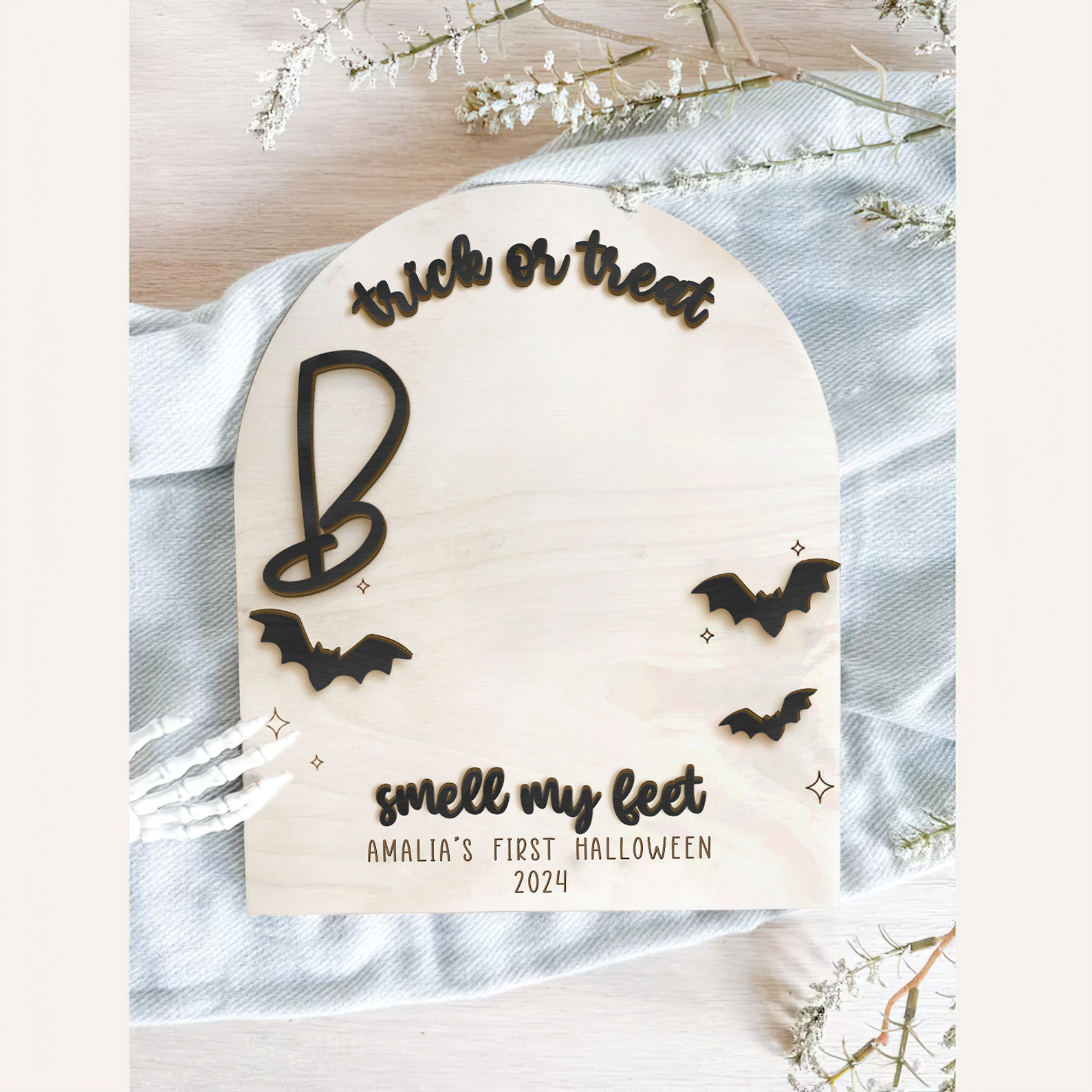 Personalized Baby's First Halloween Keepsake DIY Footprint Art FT23 - Kindlytoys