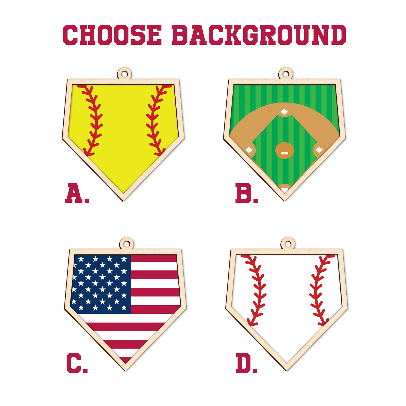 Personalized Baseball and Softball Wood Ornament 2 Layered Sports Ornament, Baseball Jersey Gift, CF433 - Kindlytoys