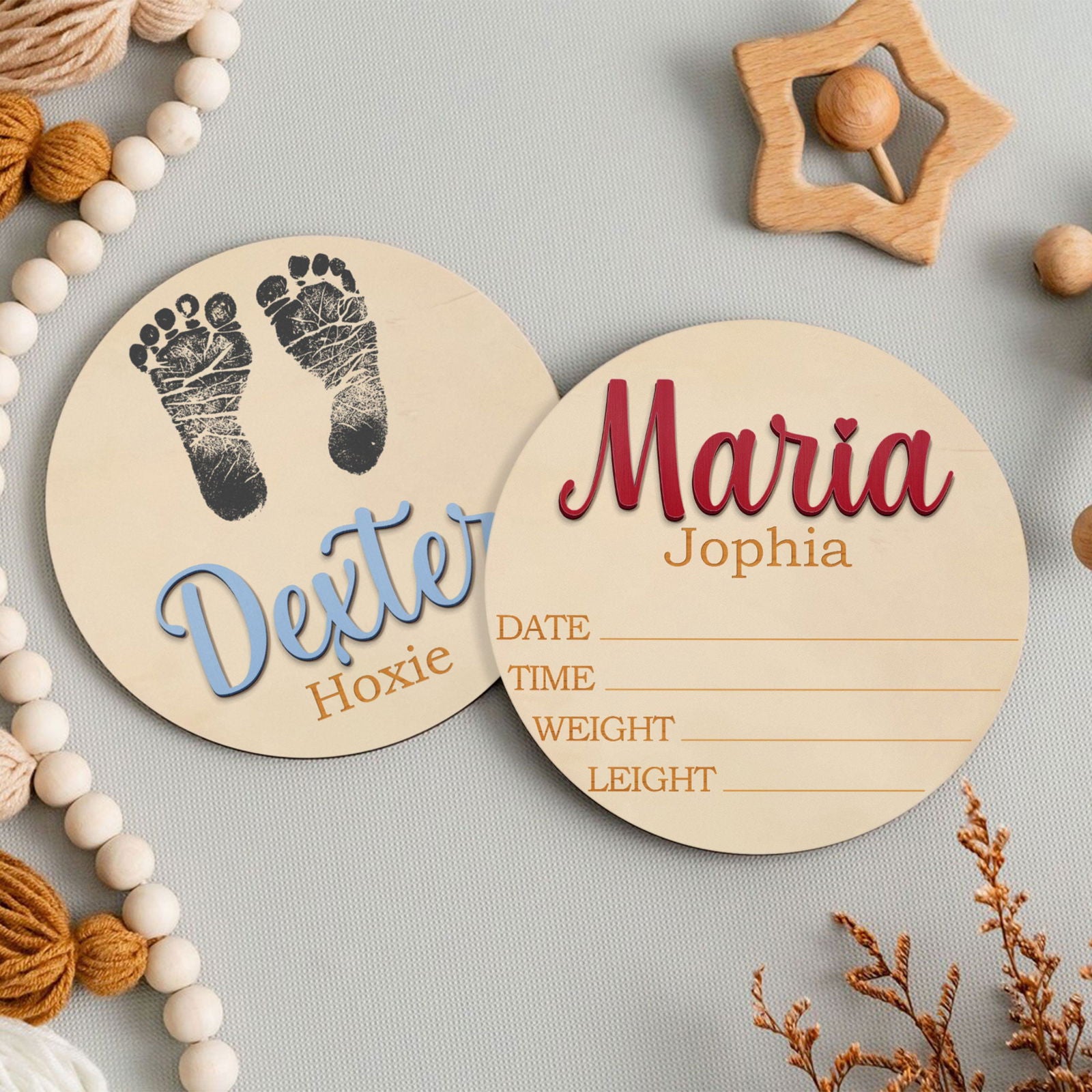 Personalized Birth Announcement Sign, Newborn Birth Arrival Baby Name 3D Sign,Hello World Newborn Sign Baby Shower Gift BX02 - Kindlytoys