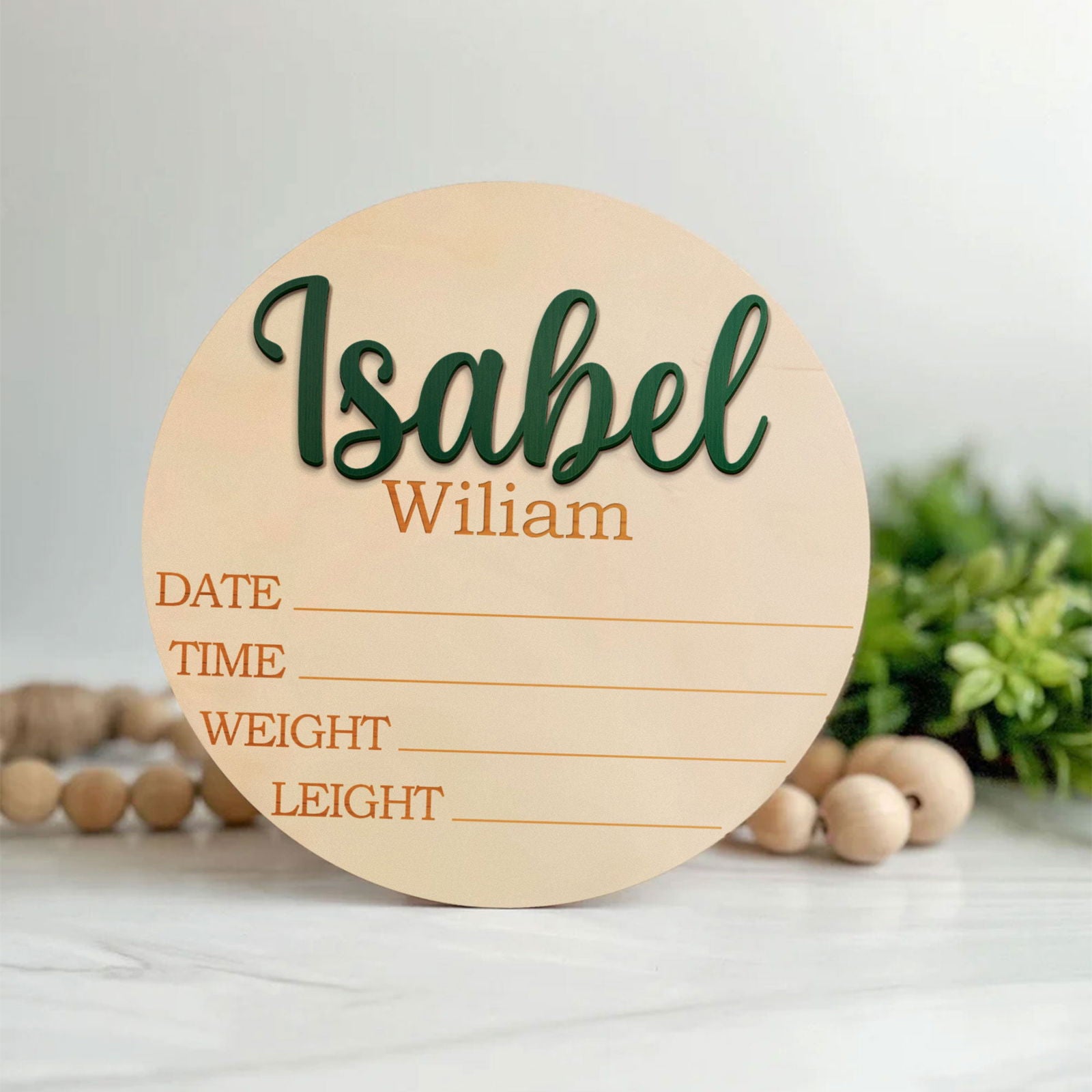 Personalized Birth Announcement Sign, Newborn Birth Arrival Baby Name 3D Sign,Hello World Newborn Sign Baby Shower Gift BX02 - Kindlytoys