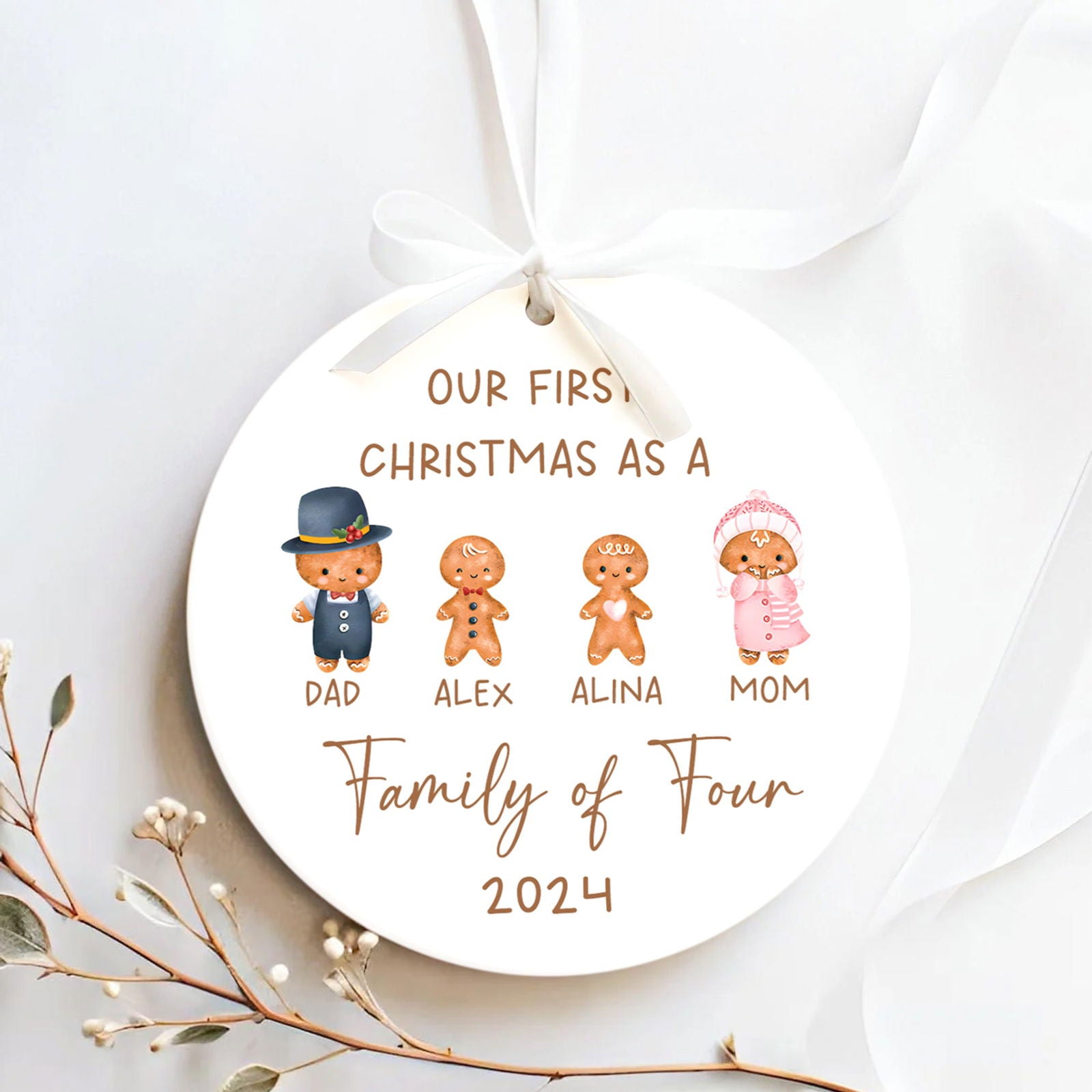 Personalized Ceramic Family Ornament, Family Keepsake CX02-23 - Kindlytoys