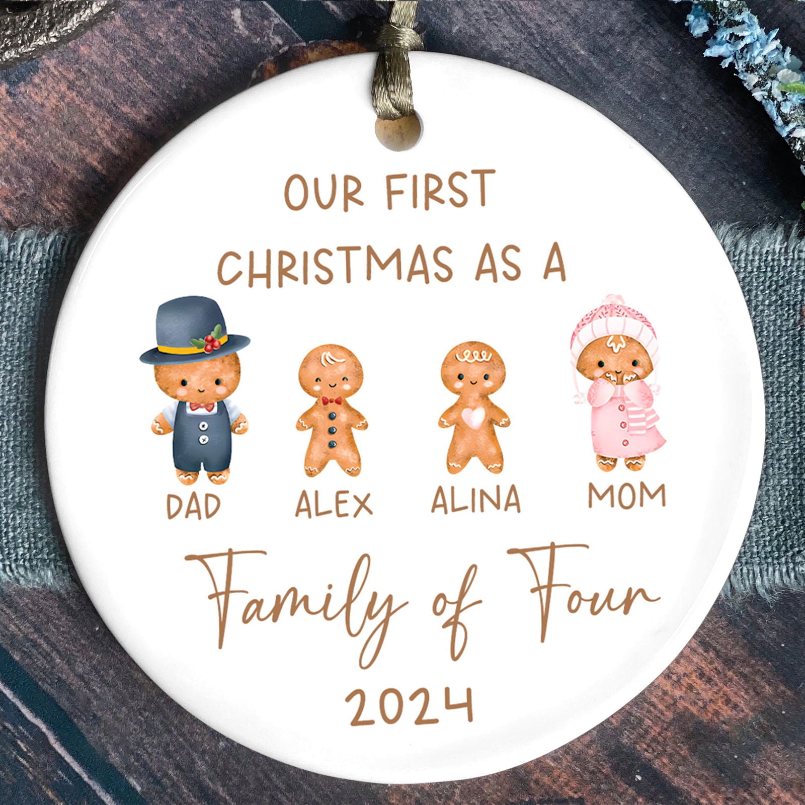 Personalized Ceramic Family Ornament, Family Keepsake CX02-23 - Kindlytoys
