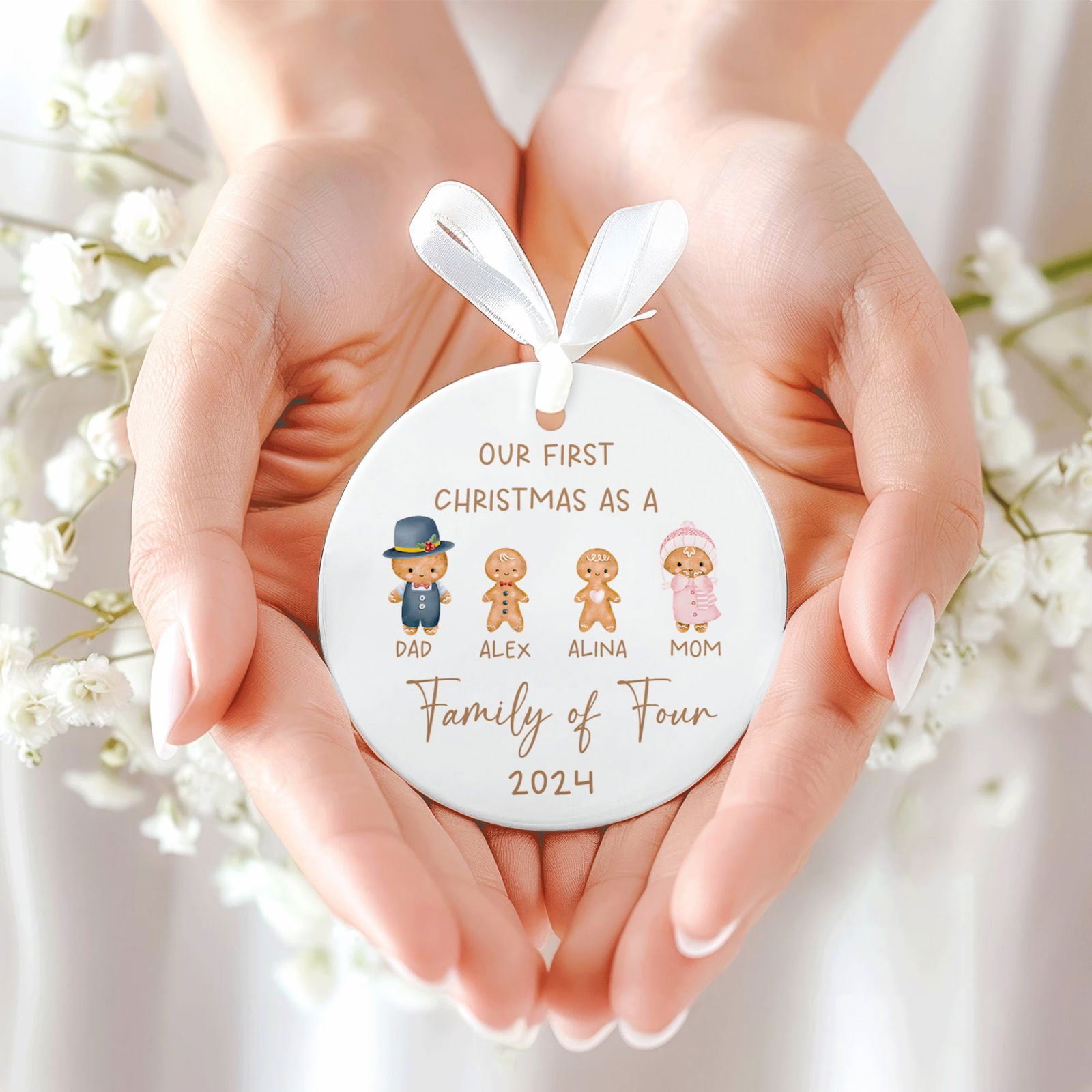 Personalized Ceramic Family Ornament, Family Keepsake CX02-23 - Kindlytoys
