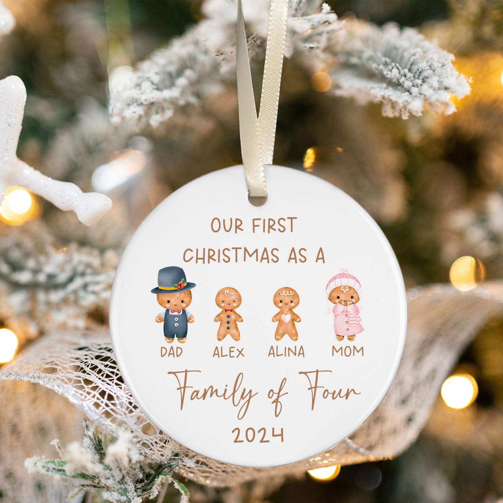Personalized Ceramic Family Ornament, Family Keepsake CX02-23 - Kindlytoys
