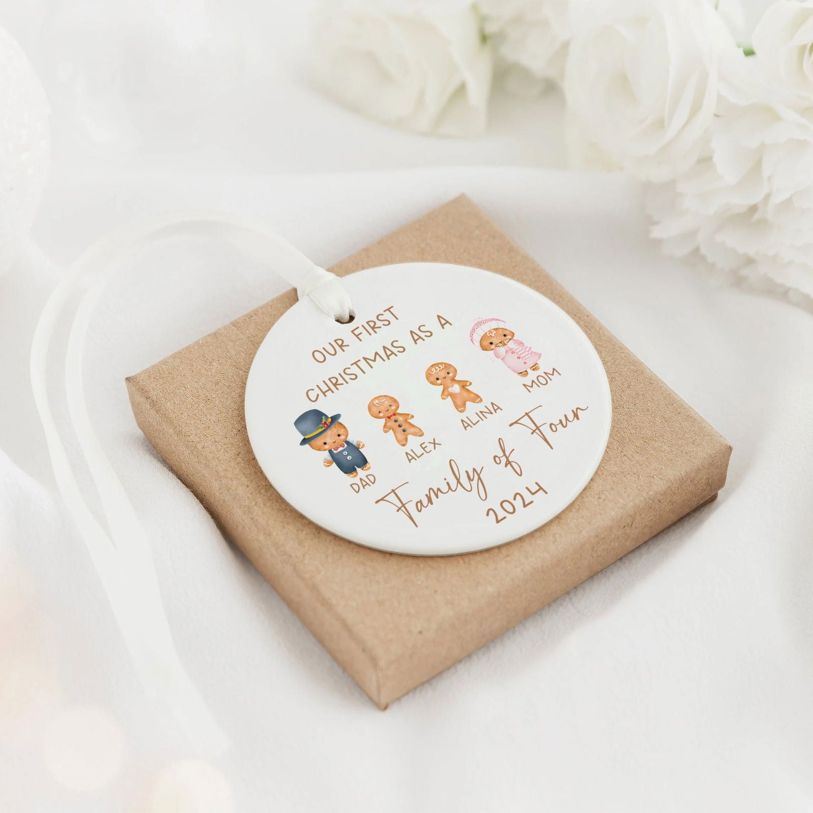 Personalized Ceramic Family Ornament, Family Keepsake CX02-23 - Kindlytoys
