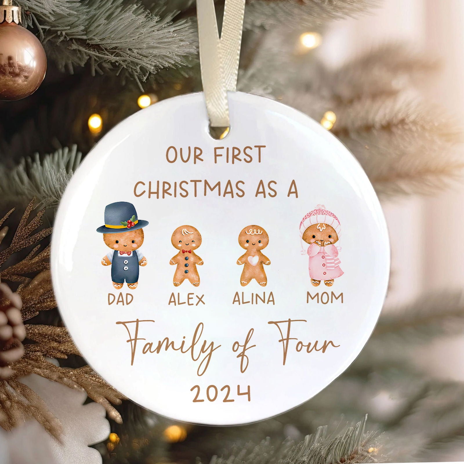 Personalized Ceramic Family Ornament, Family Keepsake CX02-23 - Kindlytoys
