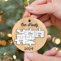 Personalized Ceramic Family Ornament, Puzzle Ornament, Pieces of our Family CX02-31 - Kindlytoys