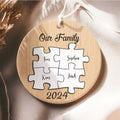 Personalized Ceramic Family Ornament, Puzzle Ornament, Pieces of our Family CX02-31 - Kindlytoys