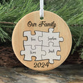 Personalized Ceramic Family Ornament, Puzzle Ornament, Pieces of our Family CX02-31 - Kindlytoys