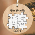 Personalized Ceramic Family Ornament, Puzzle Ornament, Pieces of our Family CX02-31 - Kindlytoys