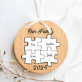 Personalized Ceramic Family Ornament, Puzzle Ornament, Pieces of our Family CX02-31 - Kindlytoys