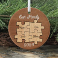 Personalized Ceramic Family Ornament, Puzzle Ornament, Pieces of our Family CX02-32 - Kindlytoys
