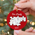 Personalized Ceramic Family Ornament, Puzzle Ornament, Pieces of our Family CX02-33 - Kindlytoys