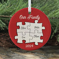 Personalized Ceramic Family Ornament, Puzzle Ornament, Pieces of our Family CX02-33 - Kindlytoys