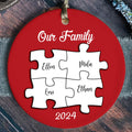 Personalized Ceramic Family Ornament, Puzzle Ornament, Pieces of our Family CX02-33 - Kindlytoys