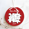 Personalized Ceramic Family Ornament, Puzzle Ornament, Pieces of our Family CX02-33 - Kindlytoys