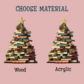 Personalized Christmas Book Tree Name Ornament, Book Lover Gift CF112 - Kindlytoys