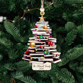 Personalized Christmas Book Tree Ornament, Book Lover Christmas Ornament CF86 - Kindlytoys