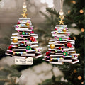 Personalized Christmas Book Tree Ornament, Book Lover Christmas Ornament CF86 - Kindlytoys