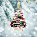 Personalized Christmas Book Tree Ornament, Book Lover Christmas Ornament CF86 - Kindlytoys