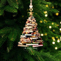 Personalized Christmas Book Tree Ornament, Book Lover Christmas Ornament CF86 - Kindlytoys
