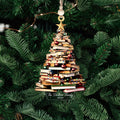 Personalized Christmas Book Tree Ornament, Book Lover Christmas Ornament CF86 - Kindlytoys