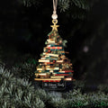 Personalized Christmas Book Tree Ornament, Book Lover Christmas Ornament CF86 - Kindlytoys