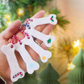 Personalized Christmas Dog Bone 2024 ornament, Personalized Pet ornaments CF28 - Kindlytoys